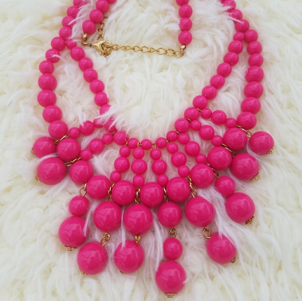 Pink beaded necklace